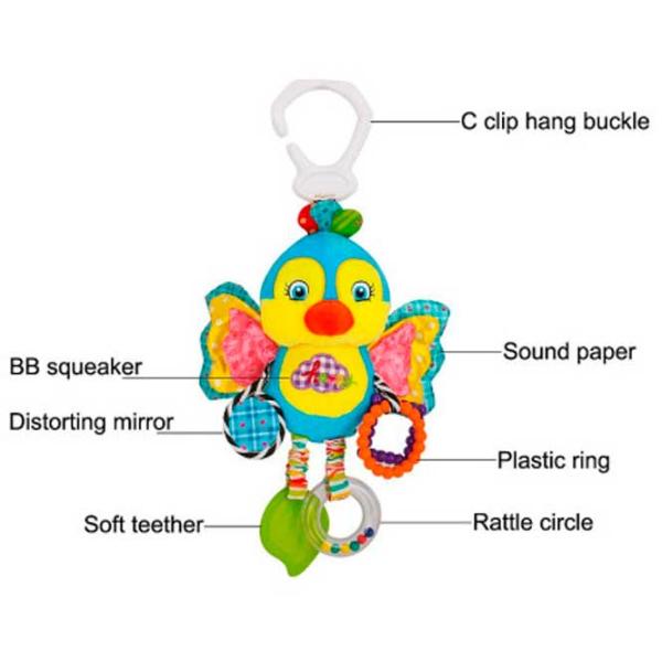 Jucărie pentru pătuțuri și cărucioare Hoogar Animals HG0104004  0+ / Multicolor photo 4