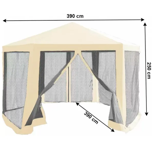 Pavilion de gradină Tempo Kondela Ringe Typ 2 Hexagonală / Polietilenă  photo 2