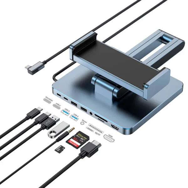Adaptor Hub WIWU AH801 USB Type-C / Blue photo 2