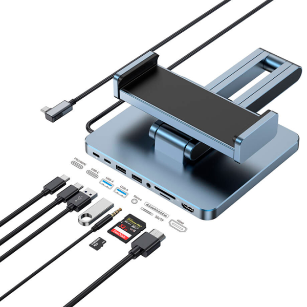 Adaptor Hub WIWU AH801 USB Type-C / Blue photo 2