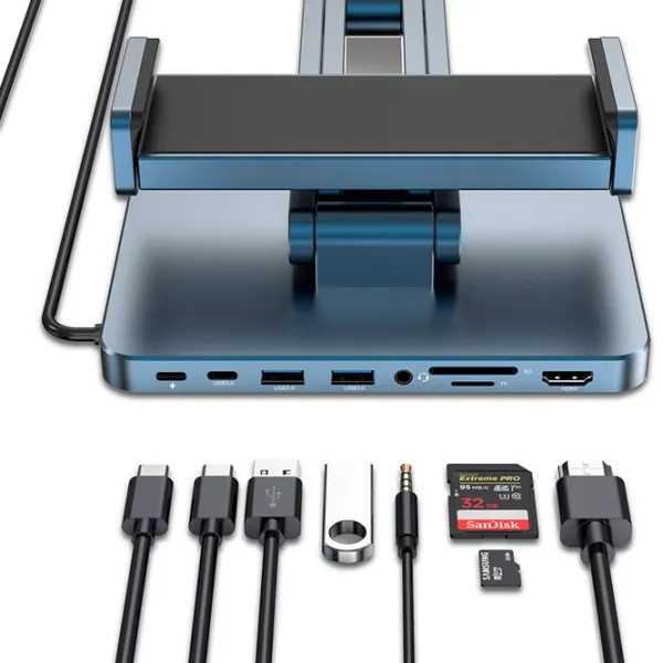Adaptor Hub WIWU AH801 USB Type-C / Blue photo 4