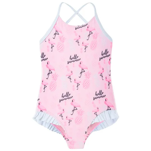 Купальник для девочек Martes aquawave aruba baby pink flamingo print 98 / Cerise photo 1