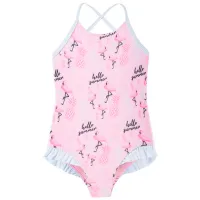 Costum de baie pentru fete Martes aquawave aruba baby pink flamingo print 98 / Cerise