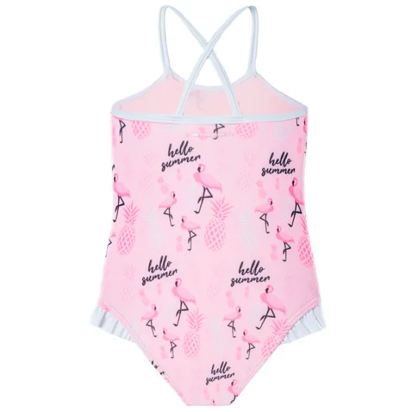 Купальник для девочек Martes aquawave aruba baby pink flamingo print 98 / Cerise photo 2