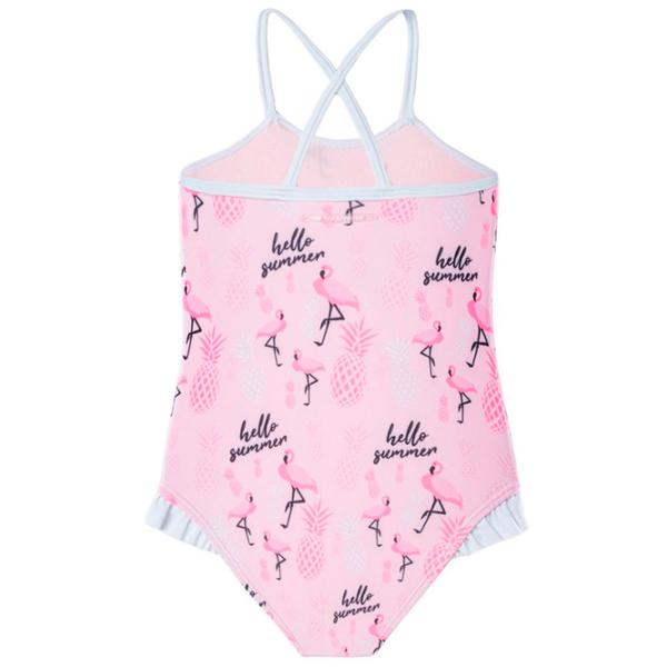 Купальник для девочек Martes aquawave aruba baby pink flamingo print 98 / Cerise photo 2