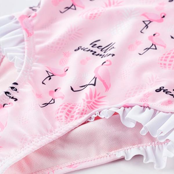 Купальник для девочек Martes aquawave aruba baby pink flamingo print 98 / Cerise photo 4
