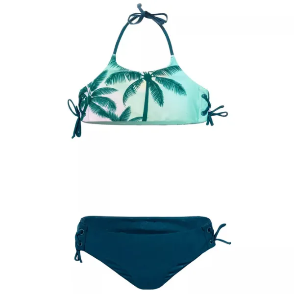 Costum de baie pentru fete Martes aquawave haly kids palms print 134 / Multicolor photo 1