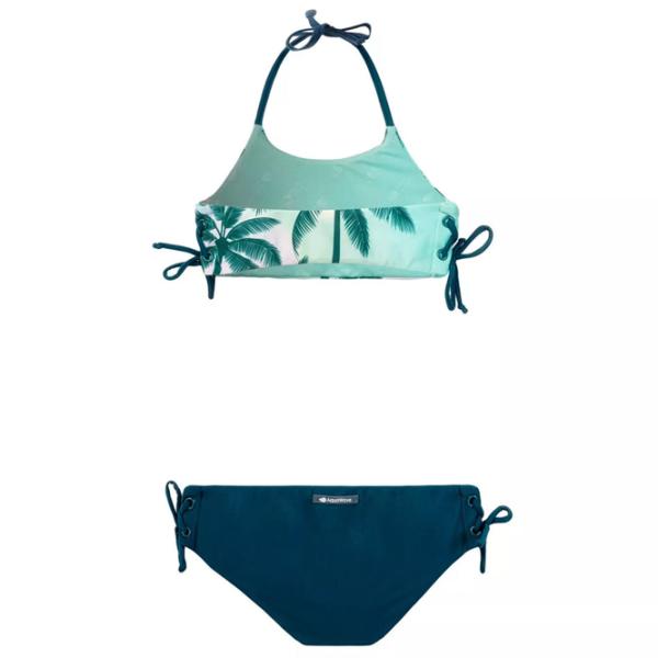 Costum de baie pentru fete Martes aquawave haly kids palms print 134 / Multicolor photo 2