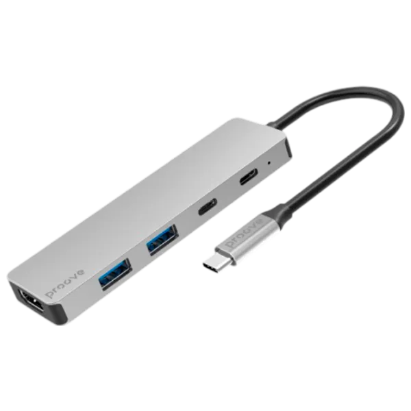 Adaptor Hub Proove Iron Link USB Type-C / Silver photo 1
