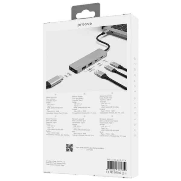 Adaptor Hub Proove Iron Link USB Type-C / Silver photo 4