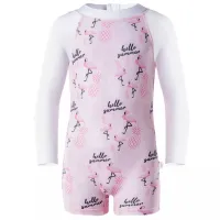 Costum de baie pentru fete Martes aquawave uvio baby pink flamingo print 104 / Pink