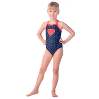 Costum de baie pentru fete Iguana aquawave triangulo kids dolphin 128 / Blue