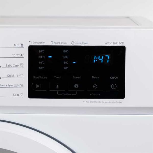 Стиральная машина Vivax WFL-120712CD 7 кг / 1200 об/мин / Белый photo 5 Стиральная машина Vivax WFL-120712CD 7 кг / 1200 об/мин / Белый photo 5