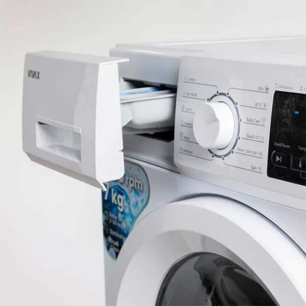 Стиральная машина Vivax WFL-120712CD 7 кг / 1200 об/мин / Белый photo 6 Стиральная машина Vivax WFL-120712CD 7 кг / 1200 об/мин / Белый photo 6