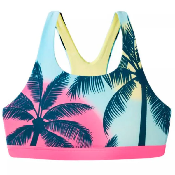 Costum de baie pentru fete Iguana quawave rodani top jr palms print 152 / Multicolor photo 1