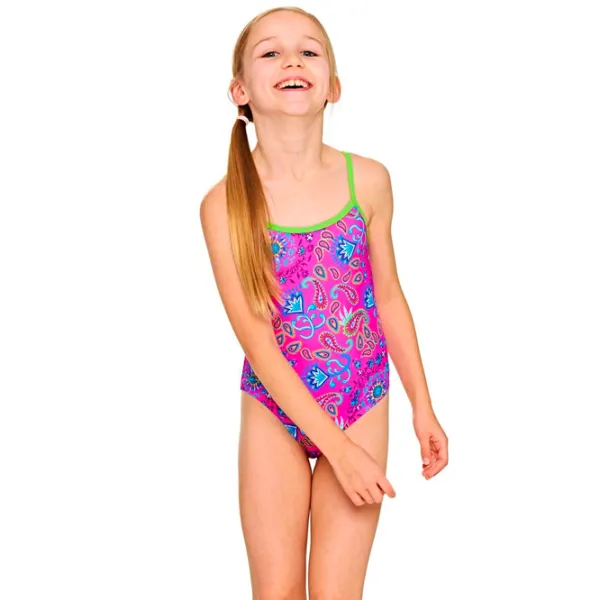 Costum de baie pentru fete Zoggs Zoggs junior bold baroque yaroomba floral 34 / Pink photo 4