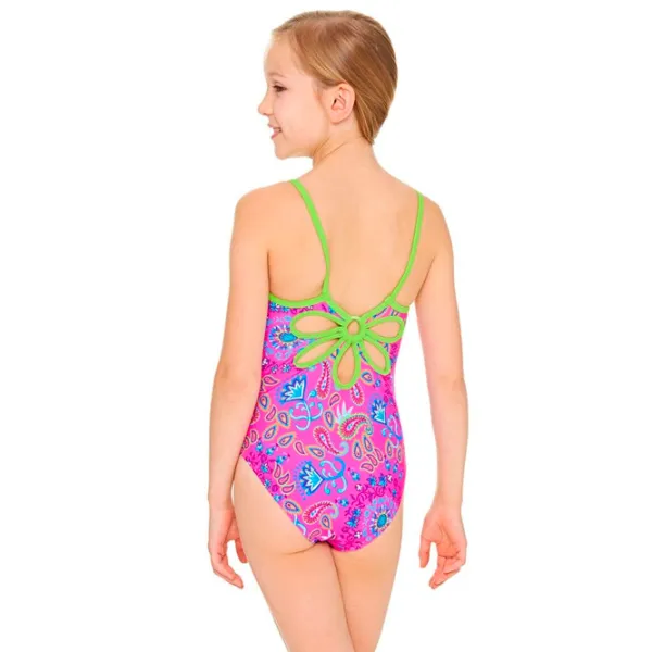 Costum de baie pentru fete Zoggs Zoggs junior bold baroque yaroomba floral 34 / Pink photo 5