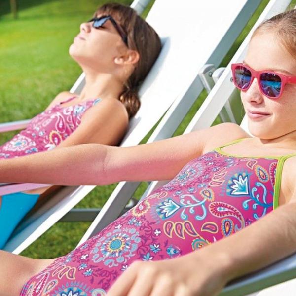 Costum de baie pentru fete Zoggs Zoggs junior bold baroque yaroomba floral 34 / Pink photo 6
