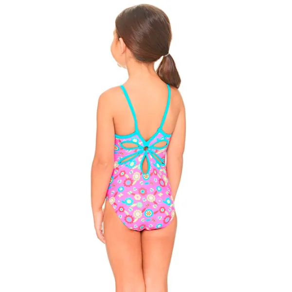 Costum de baie pentru fete Zoggs Zoggs junior flora yaroomba floral 20 / Pink photo 3
