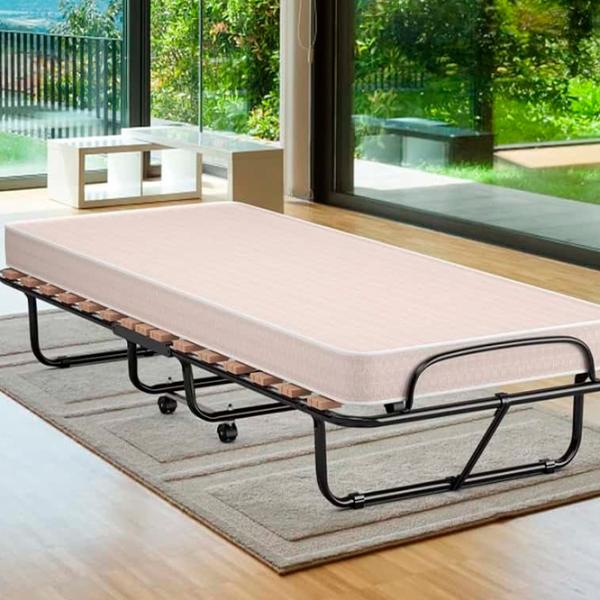 Раскладушка Costway HW69255  / 120 кг / Черный photo 5 Раскладушка Costway HW69255  / 120 кг / Черный photo 5