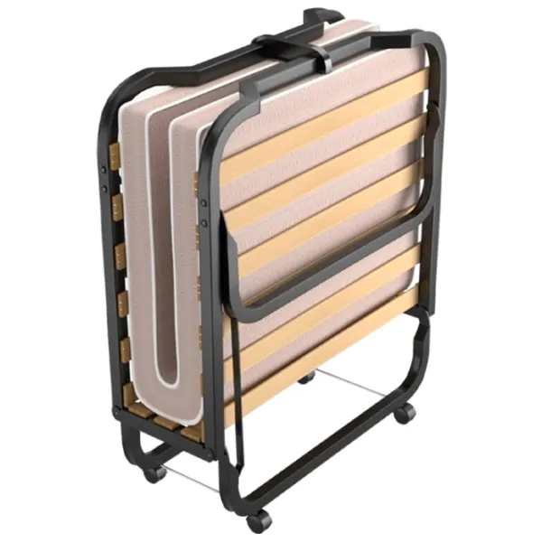 Раскладушка Costway HW69887 холст / 110 кг / Черный photo 2