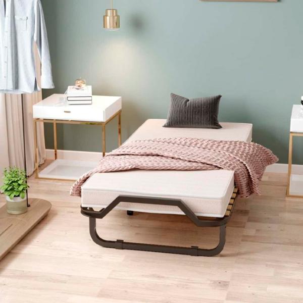 Раскладушка Costway HW69887 холст / 110 кг / Черный photo 5