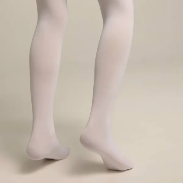 Colanți pentru fetiţe Conte Velour 140-146 / White photo 2