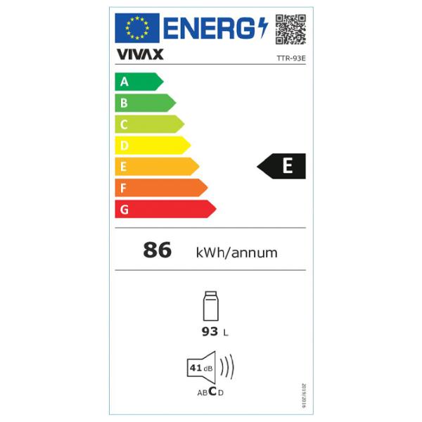 Frigider Vivax TTR-93E cu congelator sus 93 l / 85 cm / White photo 8