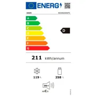 Frigider Haier HDW3620DNPD cu congelator jos 377 l / 200 cm / Graphite photo 14