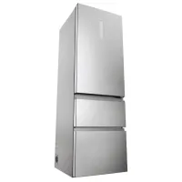 Frigider Haier HTW5618DNMG cu congelator jos 360 l / 185 cm / Inox photo 2