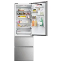 Frigider Haier HTW5618DNMG cu congelator jos 360 l / 185 cm / Inox photo 3