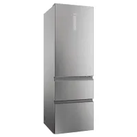 Frigider Haier HTW5618DNMG cu congelator jos 360 l / 185 cm / Inox photo 4
