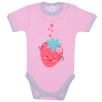 Body pentru fete Veres Strawberry 68 / 100% bumbac