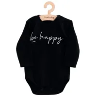 Body pentru băieți New Baby Be Happy 80 / 100% bumbac