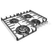 Plită încorporabilă pe gaz Backer BIH60- 404F Sticlă călită / White photo 2