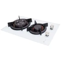 Plită încorporabilă pe gaz Tornado TR322CS ECO Sticlă călită / White photo 2
