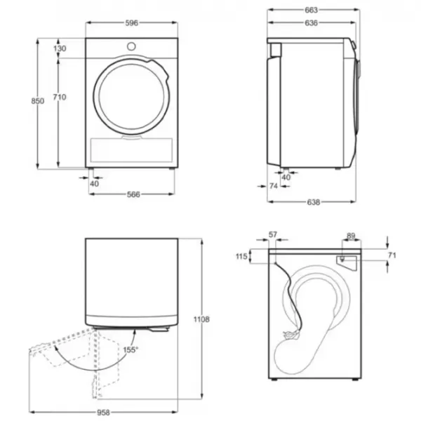 Mașină de uscat rufe AEG TR838H4C 8 kg/ White photo 7