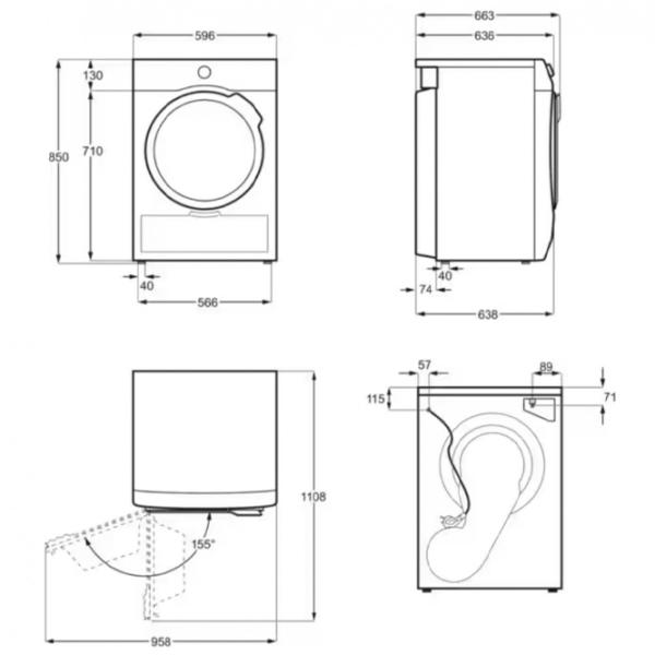 Mașină de uscat rufe AEG TR838H4C 8 kg/ White photo 7