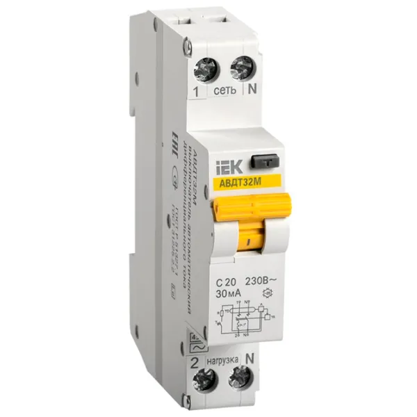 Автоматический выключатель IEK MAD32-5-020-C-30 Модульная / 20 A photo 1