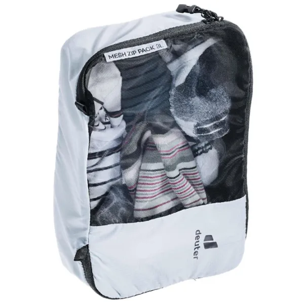 Чехол для одежды Deuter Mesh Zip Pack 3 л / Hейлон / Олово - черный photo 1