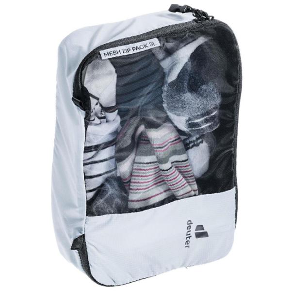 Чехол для одежды Deuter Mesh Zip Pack 3 л / Hейлон / Олово - черный photo 1