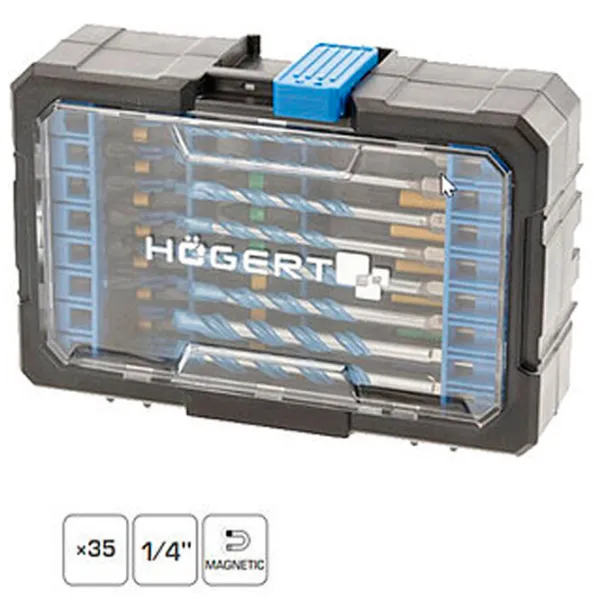 Набор бит Hoegert HT1S801  Количество в наборе - 35 photo 2