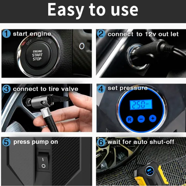 Pompă auto Carsun Tire Inflator 35 l/min /  photo 5