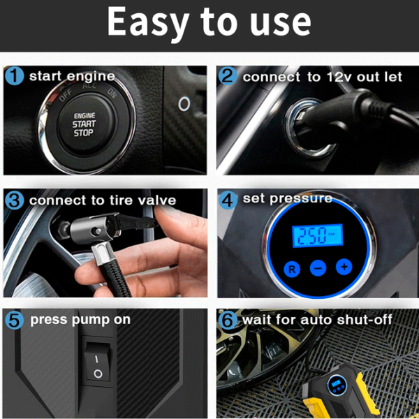 Pompă auto Carsun Tire Inflator 35 l/min /  photo 5