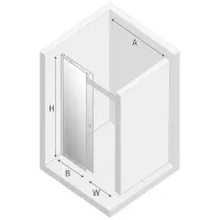 Душевые перегородки New Trendy Diora Shower Door Прозрачный / раздвижные photo 4
