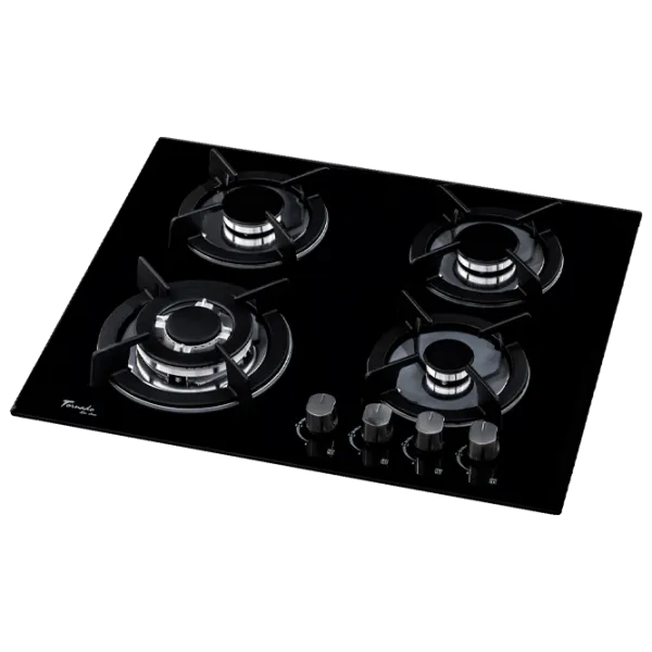 Plită încorporabilă pe gaz Tornado HG14B ECO Sticlă călită / Black photo 1