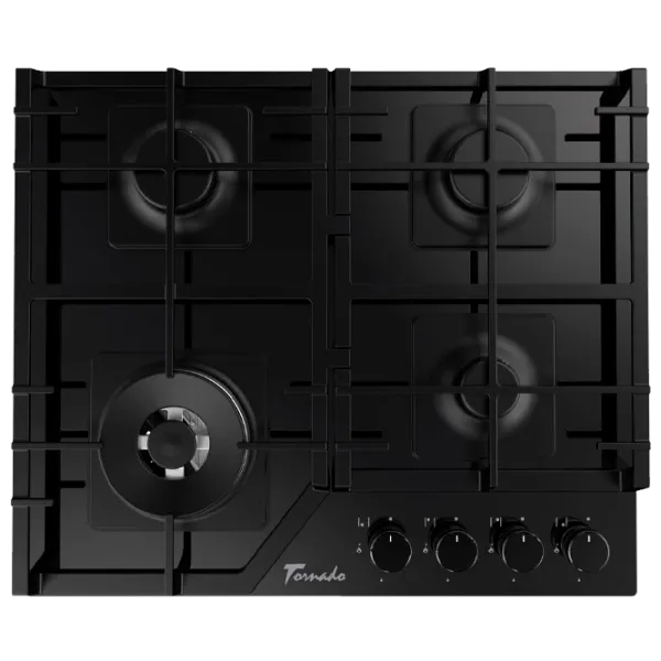 Plită încorporabilă pe gaz Tornado TRCB-1460 Inox / Black photo 1