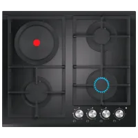 Газовая варочная панель Tornado LVT- 3G1E GL Закаленное стекло / Черный