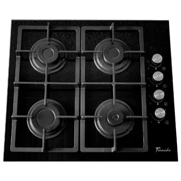 Plită încorporabilă pe gaz Tornado BRD-60 4G GL Sticlă călită / Black photo 1 Plită încorporabilă pe gaz Tornado BRD-60 4G GL Sticlă călită / Black photo 1