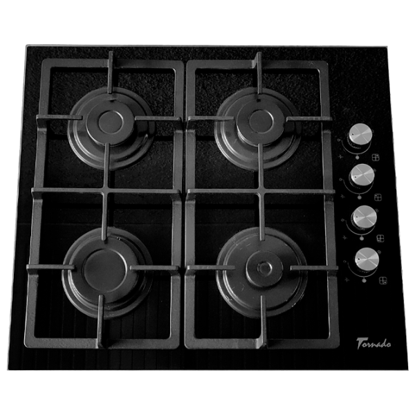 Plită încorporabilă pe gaz Tornado BRD-60 4G GL Sticlă călită / Black photo 1 Plită încorporabilă pe gaz Tornado BRD-60 4G GL Sticlă călită / Black photo 1